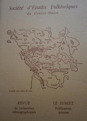 Imagen del vendedor de Socit d'Etudes Folkloriques du Centre-Ouest Tome IX - 3 e livraison + son supplment "Le Subiet". Mai-juin 1975. a la venta por Librairie Et Ctera (et caetera) - Sophie Rosire