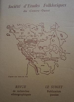 Imagen del vendedor de Socit d'Etudes Folkloriques du Centre-Ouest Tome XII - 3 e livraison + son supplment "Le Subiet". Mai-juin 1978. a la venta por Librairie Et Ctera (et caetera) - Sophie Rosire