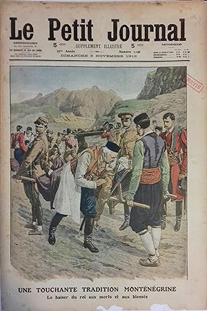Le Petit journal - Supplément illustré N° 1146 : Morts et blessés au Monténégro. (Gravure en prem...