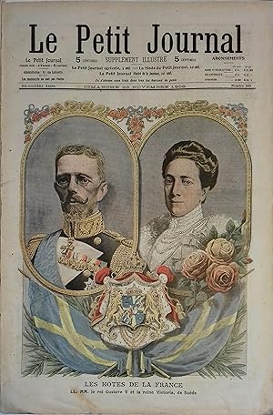 Le Petit journal - Supplément illustré N° 940 : Gustave V et Victoria de Suède. (Gravure en premi...