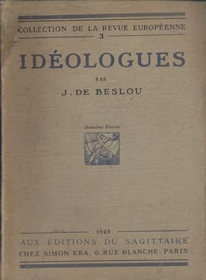 Bild des Verkufers fr Idologues. Deuxime dition. zum Verkauf von Librairie Et Ctera (et caetera) - Sophie Rosire