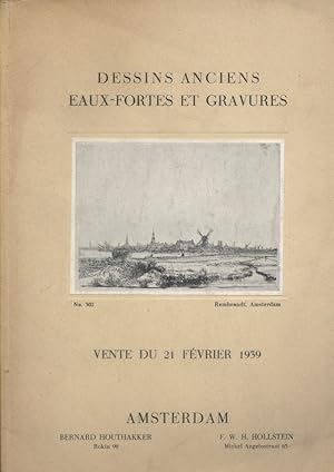 Catalogue d'une belle collection de dessins anciens, eaux-fortes et gravures (15e-18e s). Collect...