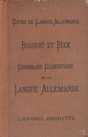 Seller image for Grammaire lmentaire de la langue allemande. Vers 1930. for sale by Librairie Et Ctera (et caetera) - Sophie Rosire
