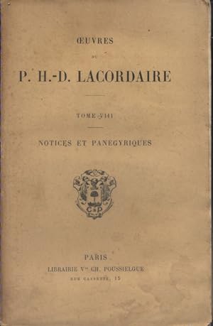 Imagen del vendedor de Notices et pangyriques. Tome VIII seul. a la venta por Librairie Et Ctera (et caetera) - Sophie Rosire