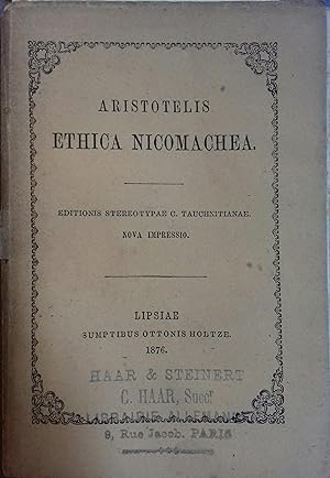 Ethica Nicomachea. Ad optimorum librorum fidem accurate editi.