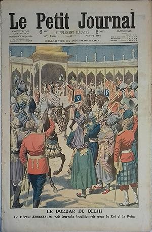 Le Petit journal - Supplément illustré N° 1101 : Le Durbahr de Delhi. (Gravure en première page)....