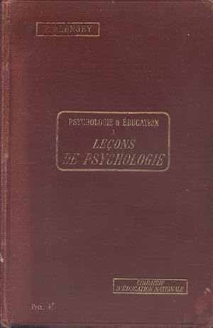 Bild des Verkufers fr Leons de psychologie. Leons, Rsums, Devoirs. (Programmes de 1905). zum Verkauf von Librairie Et Ctera (et caetera) - Sophie Rosire