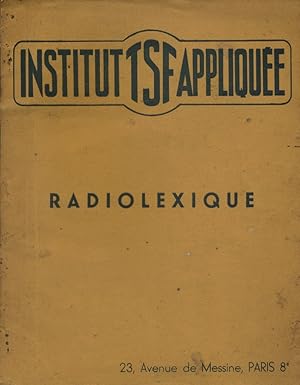 Seller image for Institut TSF applique. Radiolexique. Vers 1959. for sale by Librairie Et Ctera (et caetera) - Sophie Rosire