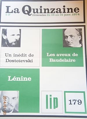 La Quinzaine Littéraire N° 179. Janvier 1974.