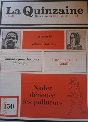 La Quinzaine Littéraire N° 150. Octobre 1972.