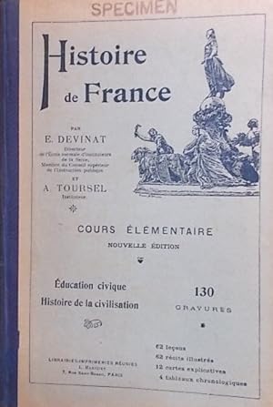 Histoire de France. Cours élémentaire. Nouvelle édition. Vers 1925.