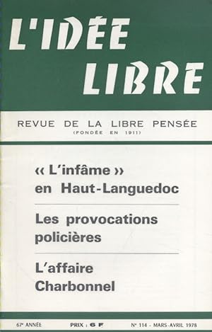 L'idée libre. 1978. N° 113. Revue de la libre pensée. Janvier-février 1978.