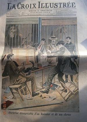 Imagen del vendedor de La croix illustre N 394. Premire page : Surprise dsagrable d'un huissier et de ses clercs. 12 juillet 1908. a la venta por Librairie Et Ctera (et caetera) - Sophie Rosire