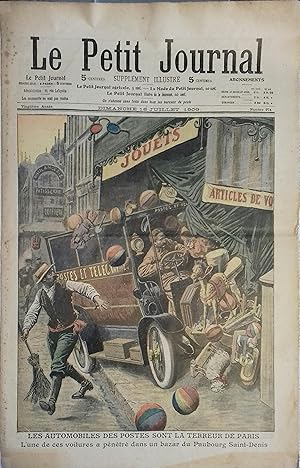 Le Petit journal - Supplément illustré N° 974 : Les automobiles des postes sont la terreur de Par...