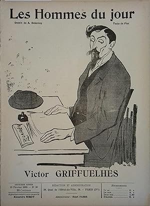 Les Hommes du jour N° 56 : Victor Griffuelhes. Portrait en couverture par Delannoy. 13 février 1909.