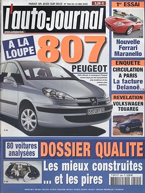 L'auto-journal 2001 N° 584. 27 décembre 2001.