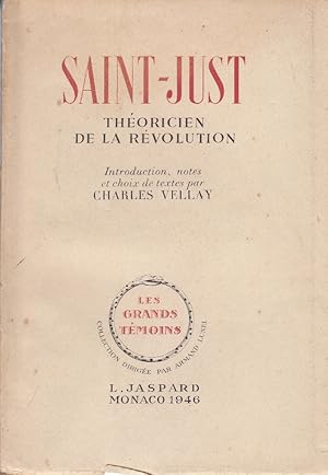 Imagen del vendedor de Saint-Just, thoricien de la rvolution. a la venta por Librairie Et Ctera (et caetera) - Sophie Rosire