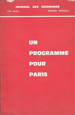 Un programme pour Paris. Texte de la conférence du 18 février 1965.