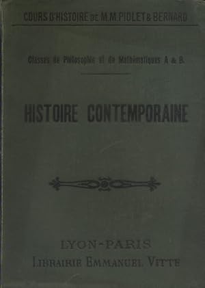 Histoire contemporaine. Programme officiel du 31 mai 1902 (De 1815 à nos jours). Vers 1905.