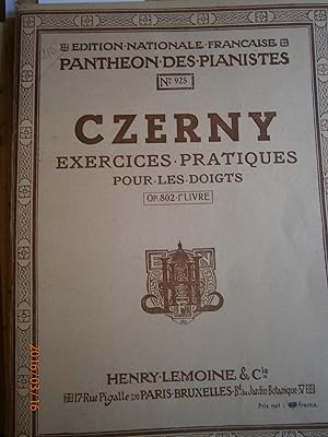 Exercices et études pour piano. Edition revue et doigtée par Th. Lack. Vers 1930.