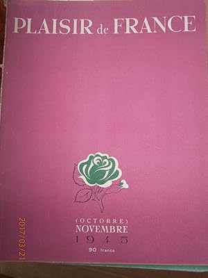 Imagen del vendedor de Plaisir de France N 113. Alsace, danse Octobre-Novembre 1945. a la venta por Librairie Et Ctera (et caetera) - Sophie Rosire