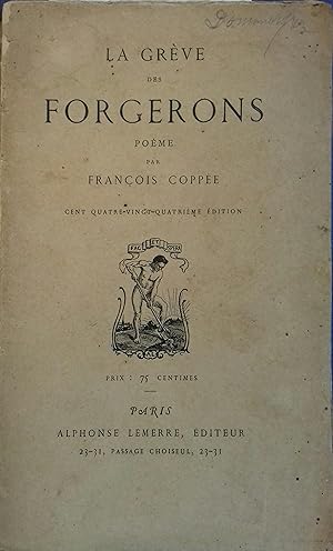 Seller image for La grve des forgerons. Pome. Fin XIXe. Vers 1900. for sale by Librairie Et Ctera (et caetera) - Sophie Rosire