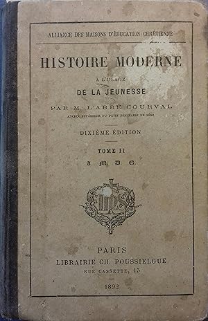 Seller image for Histoire moderne  l'usage de la jeunesse. tome 2 : de 1648  nos jours. for sale by Librairie Et Ctera (et caetera) - Sophie Rosire