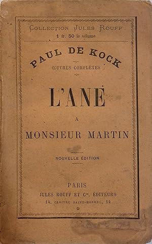 L'âne à Monsieur Martin. Nouvelle édition. Fin XIXe. Vers 1900.