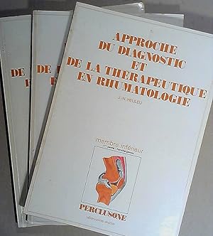 Immagine del venditore per Approche du diagnostic et de la thrapeutique en rhumatologie. 3 volumes. Membre infrieur 1re partie : hanche-genou - Membre infrieur 2e partie : Pied - Membre suprieur. Utilisation de Perclusone, anti-inflammatoire, antalgique. Vers 1970. venduto da Librairie Et Ctera (et caetera) - Sophie Rosire