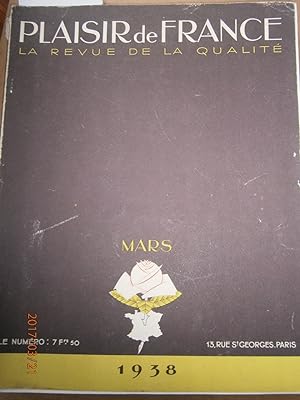 Imagen del vendedor de Plaisir de France N 42. Mars 1938. a la venta por Librairie Et Ctera (et caetera) - Sophie Rosire
