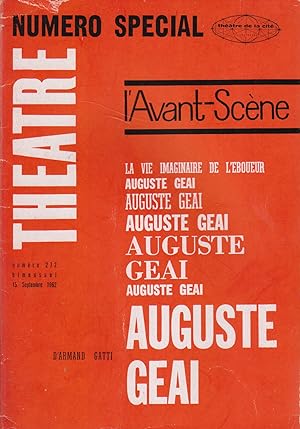 L'Avant-scène théâtre N° 272 : La vie imaginaire de l'éboueur Auguste Geai d'Armand Gatti.
