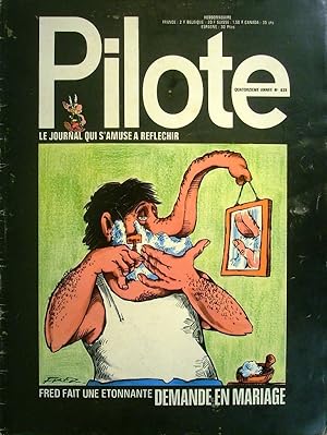 Pilote N° 635. Hebdomadaire. Serge Gainsbourg par Solé en 4e de couverture. 6 janvier 1972.