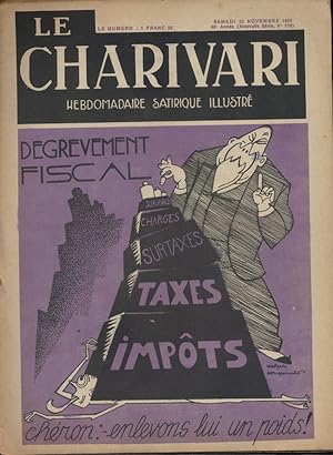 Bild des Verkufers fr Le Charivari N 178. Hebdomadaire satirique illustr. 23 novembre 1929. zum Verkauf von Librairie Et Ctera (et caetera) - Sophie Rosire