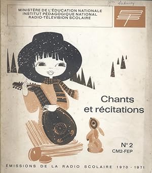 Imagen del vendedor de Recueil de chants et de textes de rcitation. Livret N 2 : CM2-FEP. Anne scolaire 1970-1971. Emissions de la radio scolaire. a la venta por Librairie Et Ctera (et caetera) - Sophie Rosire