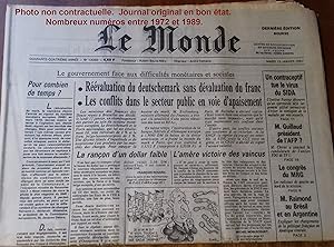 LE MONDE. Quotidien N° 8478. 16/04/1972. Nombreux numéros entre 1972 et 1988. Demandez votre date...