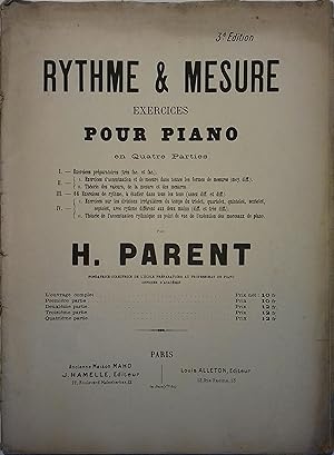Rythme et mesure. Exercices pour piano en quatre parties. 1ère partie. Exercices préparatoires. 3...