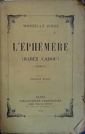 L'éphémère (Babet Cadou).