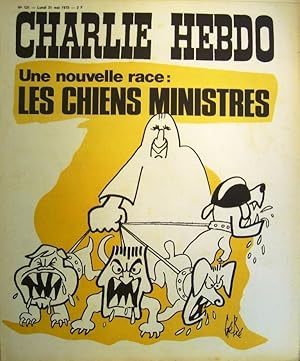 Seller image for Charlie Hebdo N 131. Couverture de Gb : Une nouvelle race, les chiens ministres. 21 mai 1973. for sale by Librairie Et Ctera (et caetera) - Sophie Rosire