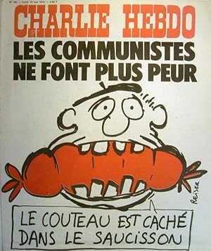 Charlie Hebdo N° 182. Couverture de Reiser : Les communistes ne font plus peur. 13 mai 1974.