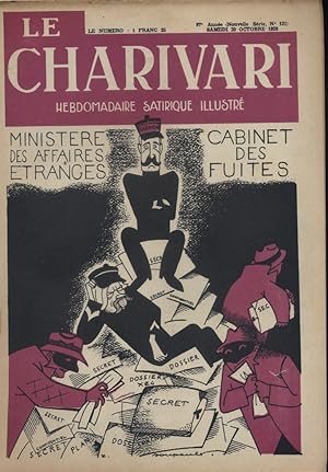 Bild des Verkufers fr Le Charivari N 121. Hebdomadaire satirique illustr. 20 octobre 1928. zum Verkauf von Librairie Et Ctera (et caetera) - Sophie Rosire
