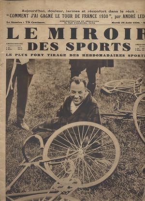 Le miroir des sports N° 557. En couverture : Lucien Michard, champion du monde de vitesse. Commen...