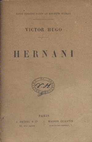 Image du vendeur pour Hernani. Fin XIXe. Vers 1900. mis en vente par Librairie Et Ctera (et caetera) - Sophie Rosire
