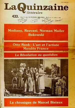 La Quinzaine Littéraire N° 433. Février 1985.