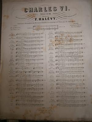 Immagine del venditore per Mlodie, issue de "Charles VI". N 17 bis. Transpose en ut pour soprano ou tnor. "Avec la douce chanson nette ". Vers 1900." venduto da Librairie Et Ctera (et caetera) - Sophie Rosire