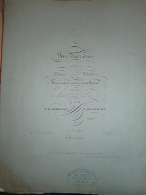 Deux nocturnes pour piano et violon. N° 2. Op. 23. Sur les soirées musicales de Rossini. Vers 1900.
