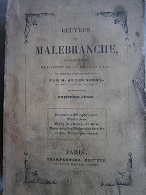 Oeuvres de Malebranche.