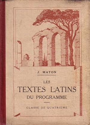 Les textes latins du programme. Classe de quatrième.
