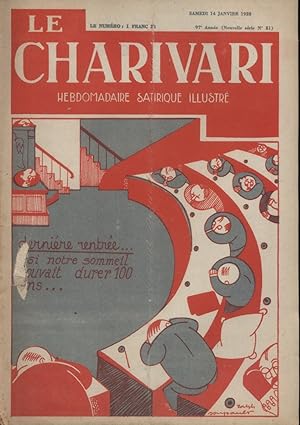 Bild des Verkufers fr Le Charivari N 81. Hebdomadaire satirique illustr. 14 janvier 1928. zum Verkauf von Librairie Et Ctera (et caetera) - Sophie Rosire