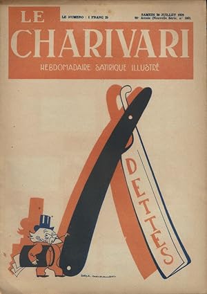 Bild des Verkufers fr Le Charivari N 160. Hebdomadaire satirique illustr. 20 juillet 1929. zum Verkauf von Librairie Et Ctera (et caetera) - Sophie Rosire