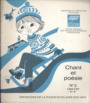 Imagen del vendedor de Recueil de chants et de posies. Livret N 2 : CM2-FEP-6e-5e. Anne scolaire 1972-1973. Emissions de la radio scolaire. a la venta por Librairie Et Ctera (et caetera) - Sophie Rosire